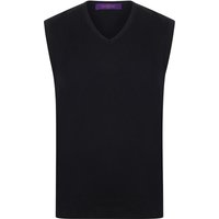 Sleeveless 12 Gauge V Neck Fine Knit Jumper