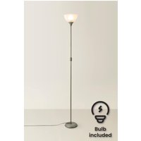 Dalby Stem Uplighter Floor Lamp Frosted Glass Shade LED Bulb