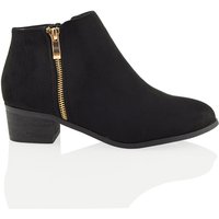 Alberto Low Heel Zip Up Ankle Boots