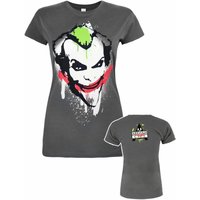 DC Comics Women's Short Sleeved T-Shirt | Charcoal | Official Merch in Grey | Size: Large