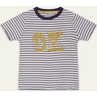 Lilly + Sid Boy's Ok Print Stripe T-Shirt | Size: 4-5 Years
