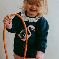 + Applique Flamingo Sweatshirt