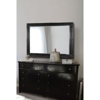 MirrorOutlet Buxton Black Large Leaner Mirror 140 x 109 CM | Size: 1 Pack
