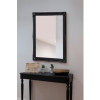 MirrorOutlet 'Hamilton' Black Antique Design Wall Mirror 117cm x 91cm | Size: 117 cm x 91 cm