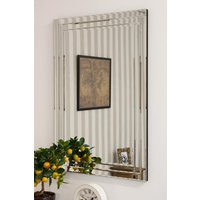 MirrorOutlet Luxford All Glass Bevelled Mirror 90 x 60 CM in Silver | Size: 1 Pack
