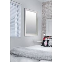 MirrorOutlet New Modern Bright White layered Wall Mirror 3ft6X2ft6 1060X756mm | Size: 1 Pack