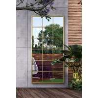 MirrorOutlet Gold Modern Window Garden Wall Mirror 69" X 33" (174CM X 85CM) | Size: 1 Pack