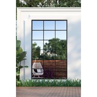 MirrorOutlet Black Modern Window Garden Wall Mirror 79" X 47" (200CM X 120CM) | Size: 1 Pack