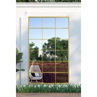 MirrorOutlet Gold Modern Window Garden Wall Mirror 79" X 47" (200CM X 120CM) | Size: 1 Pack