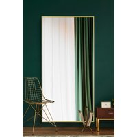 MirrorOutlet Gold Aluminium Edged Wall Mirror 79" X 39" (200CM X 100CM) | Size: 1 Pack