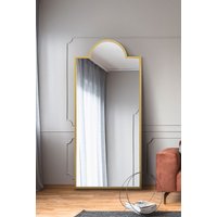 MirrorOutlet Gold Contemporary Wall & Leaner Mirror 67" X 29" (170 x 75CM) | Size: 1 Pack