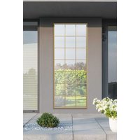 MirrorOutlet Gold Modern Window Garden Wall Mirror 79" X 31" (200CM X 80CM) | Size: 1 Pack