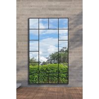 MirrorOutlet Black Modern Wall & Leaner Garden Mirror 79"x 47" 200x120cm | Size: 1 Pack