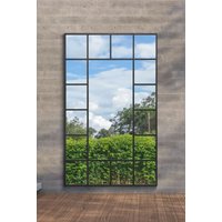 MirrorOutlet Black Modern Wall & Leaner Garden Mirror 71"x 43" 180x110cm | Size: 1 Pack