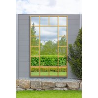 MirrorOutlet Gold Modern Wall & Leaner Garden Mirror 71"x 43" 180x110cm | Size: 1 Pack