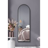 MirrorOutlet Black Framed Arched Leaner/Wall Mirror 63" X 21" (160CM X 53CM) | Size: 1 Pack