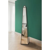 MirrorOutlet Black Metal Edged Mirrored Ornament (150CM X 30CM X 30CM) | Size: 1 Pack