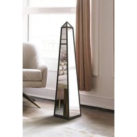 MirrorOutlet Black Metal Edged Mirrored Ornament (100CM X 20CM X 20CM) | Size: 1 Pack