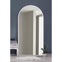 MirrorOutlet White Framed Arched Leaner/Wall Mirror 71" X 35" (180CM X 90CM) | Size: 1 Pack
