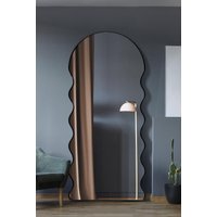 MirrorOutlet New Black Metal Dome Arch Topped Wall Mirror 71" X 31" (180 X 80CM) | Size: 1 Pack