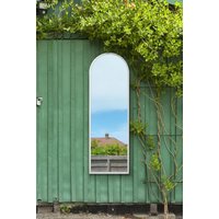 MirrorOutlet White Framed Arched Window Garden Mirror 63" X 21" (160x53CM) | Size: 1 Pack