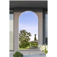 MirrorOutlet White Framed Arched Leaner/Wall Garden Mirror 79" x 39" (200x100CM) | Size: 1 Pack