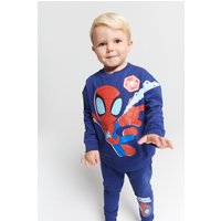 Brand Threads Boy's Spidey & Friends Jogger Set in Blue | Size: 1-2 Years