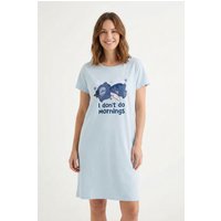 Brand Threads Women's Stitch Nightie in Blue | Size: Large