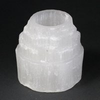 Selenite Mountain Top Candle Holder 8 cm