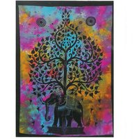 Cotton Wall Art Elephant Tree