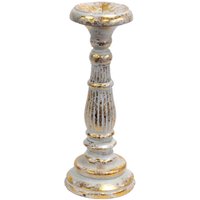Small Candle Stand White Gold