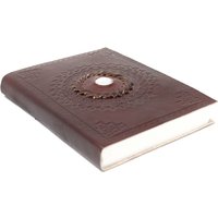 KDMD Leather Moonstone Notebook (7x5") in Maroon