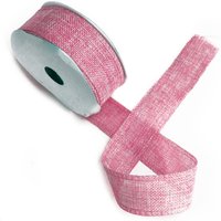 Natural Texture Ribbon 38mm x 20m Pink