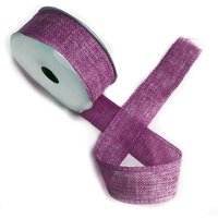 Natural Texture Ribbon 38mm x 20m French Lavender