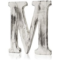 KDMD Shabby Chic Letters - M in White