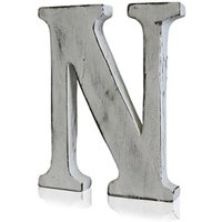 KDMD Shabby Chic Letters - N in White