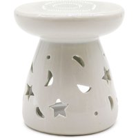 Lrg Classic Oil Burner Moon & Star