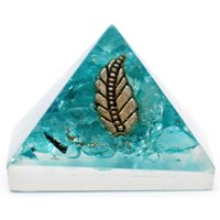 Sm Orgonite Pyramid 25mm Gemchips & Copper