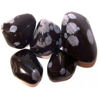 L Tumble Stones Obsidian Snowflake