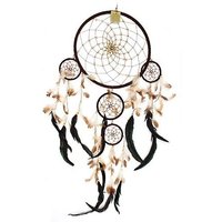 Bali Dreamcatchers XLarge Round Cream Coffee Choc