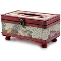 Tissue Box Old Map Legs Dark