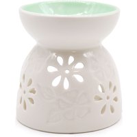Classic Oil Burner Floral Teal Well