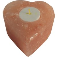 Salt Candle Holder Med Heart