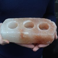 Natural Salt Candle Holder 3 holes