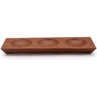KDMD Three Bay Mahogany Soap Dish in Brown