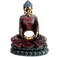Antique Buddha Devotee Candle Holder