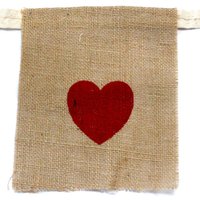 Natural Bunting I LOVE YOU