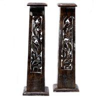 Tapered Incense Tower Washed Des2 Mango Wood