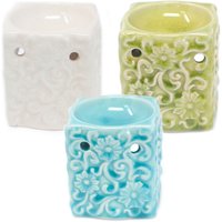 Classic Small Square Floral Oil Burners