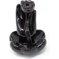 Back Flow Incense Burner Hand & Lotus Flower